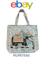 Elephant Tapestry Style~Women Tote Double Handle Large Bag~Multicolor Design~NEW