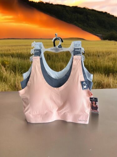 NAUTICA 3 PACK LASER CUT BRAS~ INTIMATES LOUNGE ALL SIZES~NT6265~BEAUTIFUL!