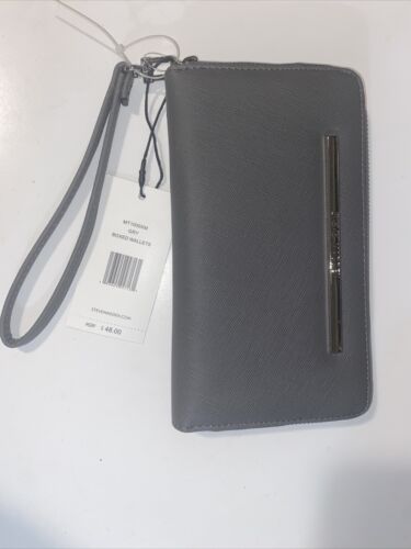 STEVE MADDEN WALLET WRISTLET GRAY BZIPPY ~ORGANIZER￼~ SOFT TEXTURE~CLASSY