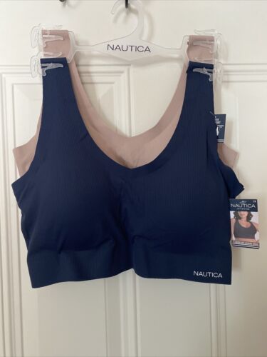 NÁUTICA 2PACK INTIMATES LOUNGE SIZE 1XL BRAS LASER CUT -NT6265 -BEAUTIFUL!