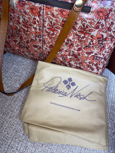 Patricia Nash Poppy Leather Tote Boho India Handbag New LOVELY!! Retail $249