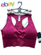 90 Degree By Reflex~Seamless Madeleine Racerback~Wine/Ivory Bra Set-2~Large~WOW!