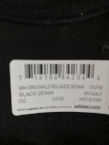 ADIDAS Cap Women’s Black Denim GOLD SHIMMER Logo  Brand New!