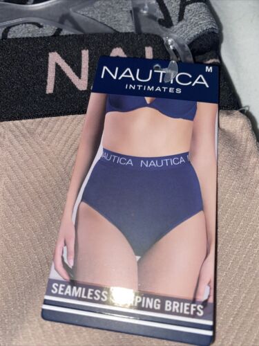 NAUTICA INTIMATES NT4013 3PKD MF SEAMLESS SHAPING BRIEF PANTIES GREAT FIT! NWT