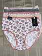 LAURA ASHLEY Intimates Cotton-Spandex Brief Panties~Size M~5 pair Style LS9221