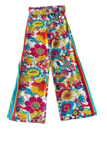 Trina Turk Bal Harbour Roll On Cover Up Pants Medium Multicolor Floral NWT~CHIC
