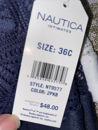 NÁUTICA 2PACK INTIMATES LOUNGE COMFORT BRAS SIZE 36C RETAIL $48 BEAUTIFUL NEW