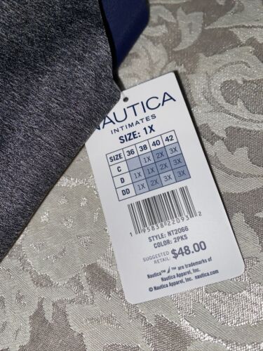 NÁUTICA 2PACK INTIMATES LOUNGE SIZE 1XL BRAS LASER CUT RETAIL $48 BEAUTIFUL!