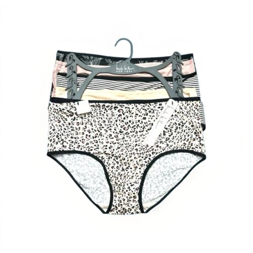 NICOLE MILLER~5 Pack FIT PANTIES~NO SHOW MID-RISE MULTICOLOR~ALL SIZES~GREAT FIT