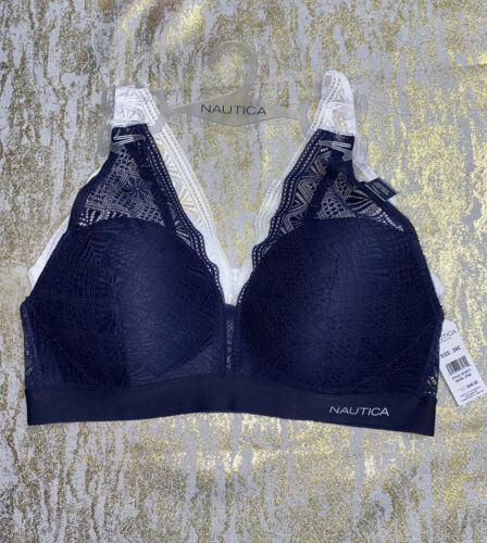NÁUTICA 2PACK INTIMATES LOUNGE COMFORT BRAS SIZE 38C RETAIL $48 BEAUTIFUL NEW