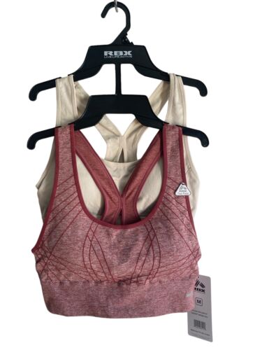 RBX Sport Bras 2 Pack Racer Back~Multicolor~Size LARGE ~Style: CR4207~REAR FIND!