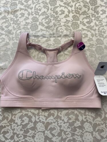 Champion Womens The Authentic Sports Bra, Large Maximum Support Comfort Band NEW