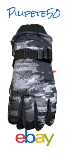 BOYS WINTER GLOVES ZX OUTDOOR BLACK CAMO - SMALL/MEDIUM NWT~GREAT & WARM