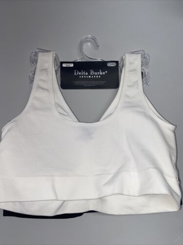 Delta Burke 2-Pack Seamless Bras Size 2X Soft Comfort Lounge Removable Pads NEW