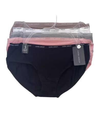 LAURA ASHLEY~ 5 Pack COTTON BIKINI~MULTICOLOR~ LS9540~ALL  SIZES~GREAT FIT!