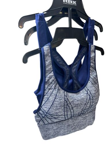 RBX Sport Bras 2 Pack Racer Back~Multicolor~Size ~Small~Style: CR4207~REAR FIND!