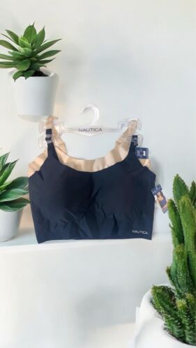 NÁUTICA 2PACK INTIMATES LOUNGE SIZE 1XL BRAS LASER CUT NT2066~BEAUTIFUL!