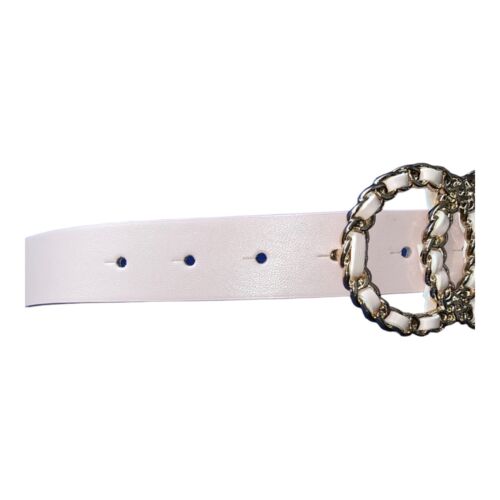 JUICY COUTURE BELT PINK BEAUTIFUL PINK AND GOLD CIRCLE BUCKLE