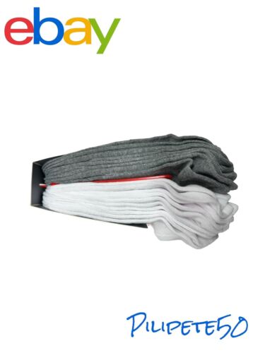NEW BALANCE Socks LIGHT WEIGHT GRAY & WHITE~LADIES 10 PAIR LOW CUT~COMFORTABLE!