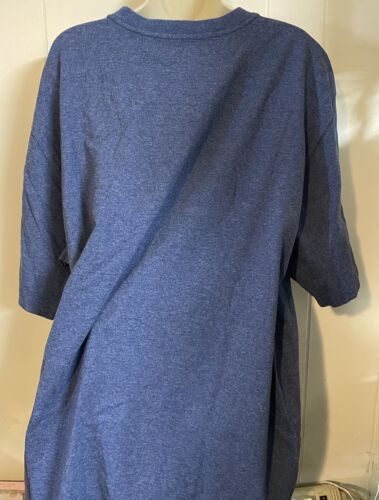 Carhartt Men's Loose Fit Heavyweight Short-Sleeve Pocket Henley T-Shirt XL Blue