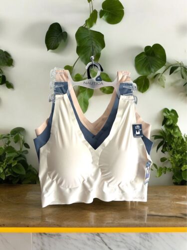 NÁUTICA 3~PACK INTIMATES LOUNGE SIZE 2XL BRAS LASER CUT -NT2081 -BEAUTIFUL!