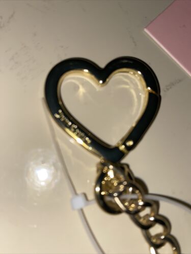 JUICY COUTURE  VINTAGE ROSE BLACK ZIPPERED UP MULTI CARD-CASE KEY RING WALLET