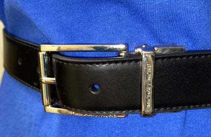 MICHAEL KORS BELT REVERSIBLE MENS DRESS BELT BLACK TO BROWN WITH SILVER BUCKLE!