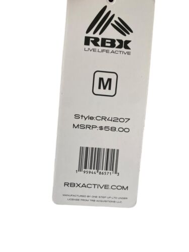 RBX Sport Bras 2 Pack Racer Back~Multicolor~Size Medium~Style: CR4207~REAR FIND!