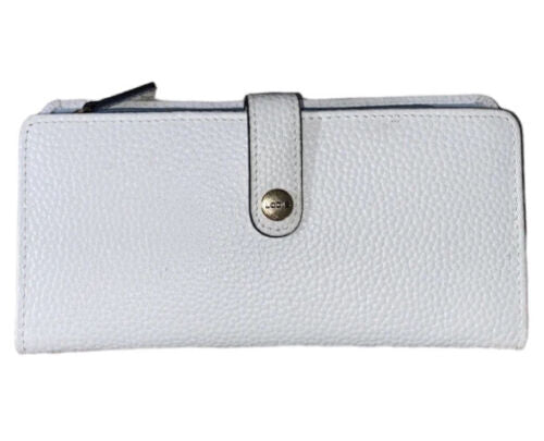 LODIS Bifold Wallet White Genuine Pebble Leather - ABSOLUTELY BEAUTIFUL!!!