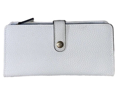 LODIS Bifold Wallet White Genuine Pebble Leather - ABSOLUTELY BEAUTIFUL!!!