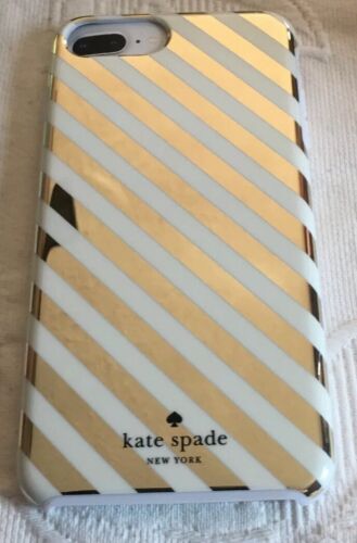 KATE SPADE IPHONE CASE GOLD STRIPED FOR  iPHONE 8 /7/ 6s/ 6  NEW