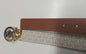 MICHAEL KORS BELT VANILLA/LUGGAGE PRINTED MK LOGO WITH GOLD MK LOGO BUCKLE 2X
