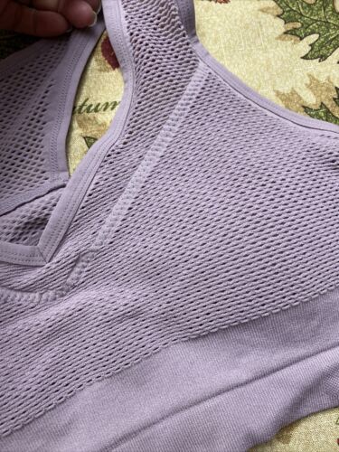New Balance Sports Bra Cashmere Lilac Style 7454 Removable Cups Size XLarge