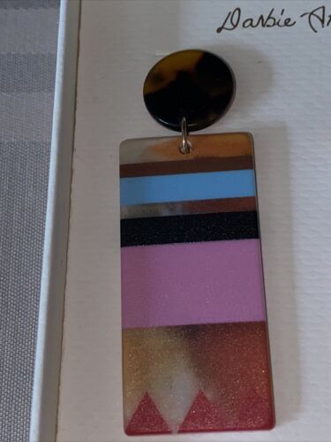 DARBIE ANGELL Rectangular￼ Hoops ~Multicolor~ Fashion Designer NIB ~ UNIQUE