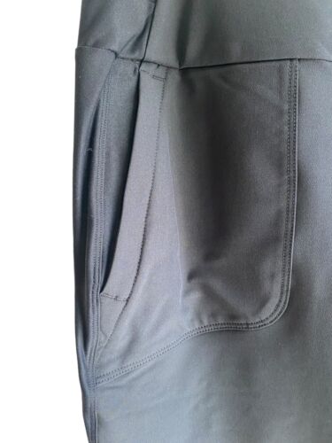 Avalanche Women Combo Stretch Woven Front Knit Slim Fit Pant with Pockets LARGE