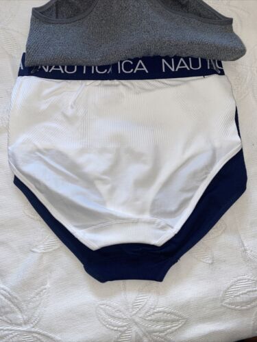 NAUTICA INTIMATES NT4013 3PKD MF SEAMLESS SHAPING BRIEF PANTIES GREAT FIT! NWT