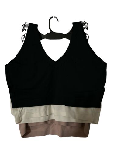 Lucky Brand Set Of 3~Seamless Laser Cut Bra LVD60252~Sz.XL~Multicolor~UNIQUE $84