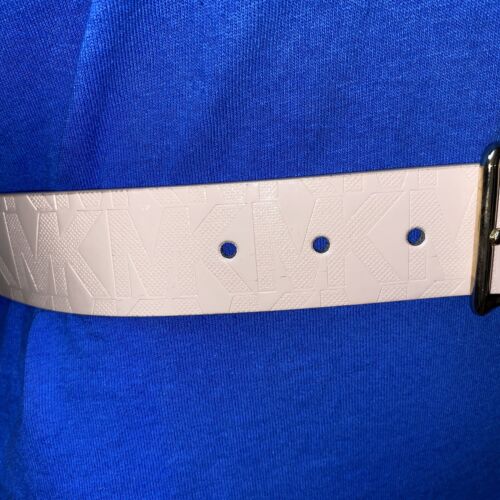 MICHAEL KORS BELT PINK WITH STAMPED MK LOGO AND GOLD BUCKLE JUST BEAUTIFUL!!