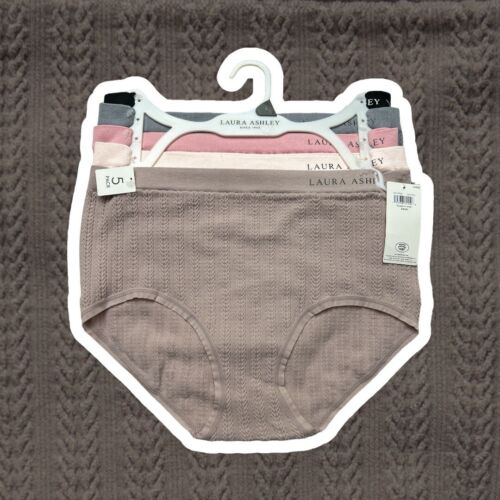 LAURA ASHLEY~5 Pack FIT PANTIES HIGH RISE~MULTICOLOR~# LS3966~ Size LARGE-GREAT!