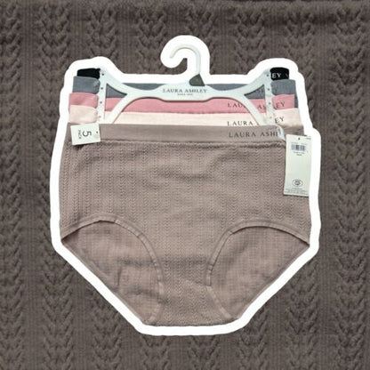 LAURA ASHLEY~5 Pack FIT PANTIES HIGH RISE~MULTICOLOR~# LS3966~ Size LARGE-GREAT!