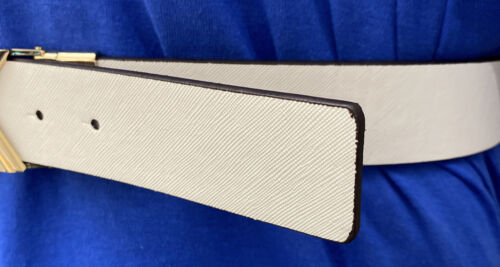 MICHAEL KORS BELT REVERSIBLE SOFT PINK TO WHITE GOLD MK BUCKLE "SO NICE"!