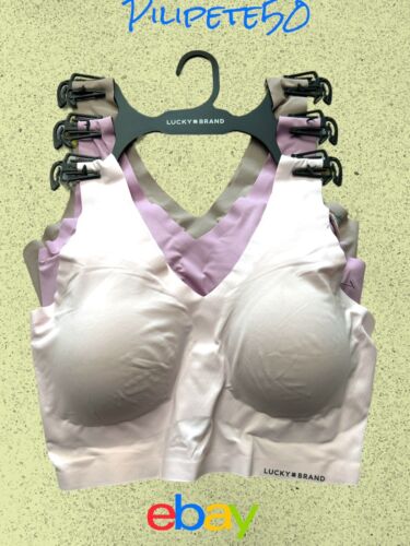 Lucky Brand Set Of 3~Seamless Laser Cut Bras LVD19053~Sz.M~Multicolor ~UNIQUE