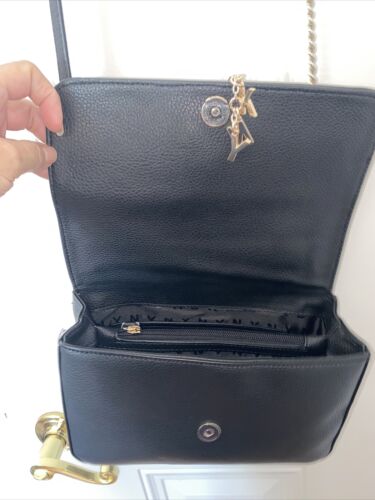 DKNY Women CLEO MEDIUM SHOULDER FLAP BAG CROSSBODY PURSE BLACK  $228  REAR FIND!