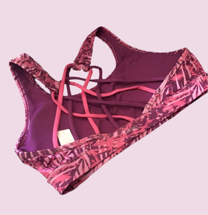 Jockey Women’s Sports Bra ~ Low Impact Support~Red & Violet~ Size Large~NEW