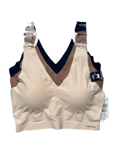 NÁUTICA 3~PACK INTIMATES LOUNGE SIZE M BRAS LASER CUT MULTICOLOR-NT3794~SRP$64