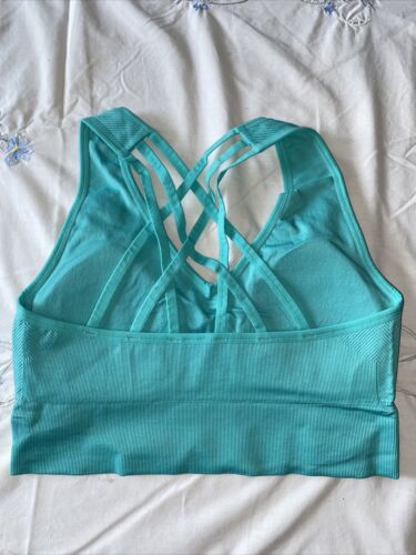 New Balance Medium Impact Sports Bra Style # 112018 AQUARIUS- GREEN Size XL