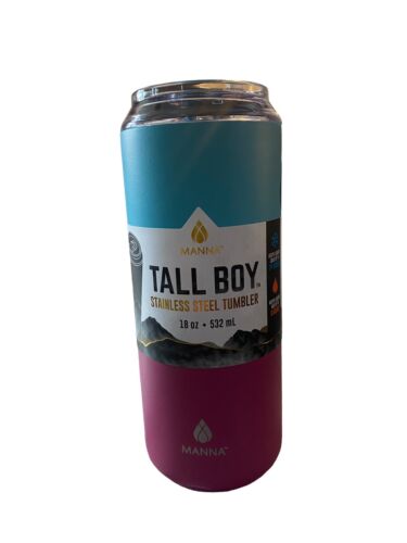 MANNA 18 oz TALL BOY TRAVELER INSULATED STAINLESS STEEL TUMBLER NEW AUTHENTIC