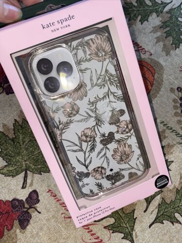 Kate Spade New York Protective Case iPhone 13 ProMax Floral&Gold Rhinestone 6.7
