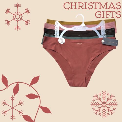 DANSKIN INTIMATES 5 PCS~Multicolor~No Show Panties Sz L~ Style DS3654~UNIQUE~$48