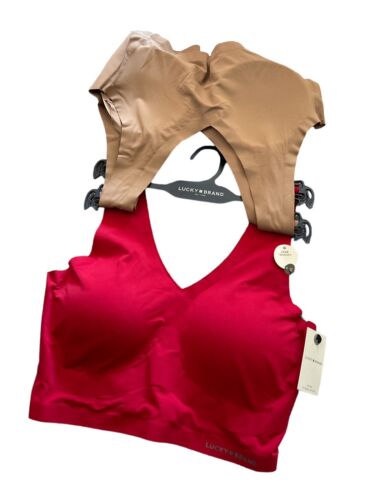 Lucky Brand Set of 2 Seamless Laser Cut Bras LVD19053 Sze S~ RARE FINDING!!!